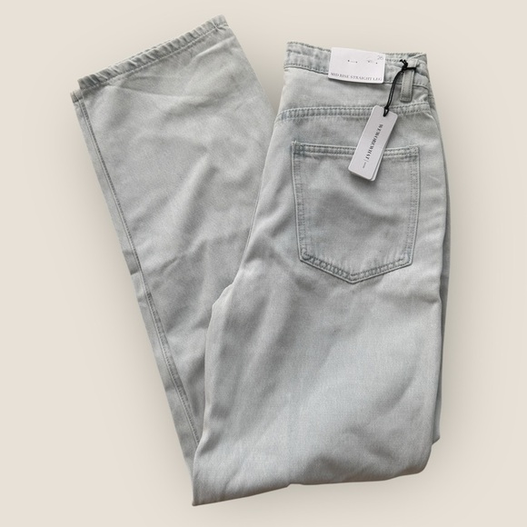 WeWoreWhat |  Mid Rise Distressed Straight Leg Jeans - Size 26 - Picture 8 of 10